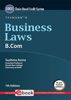 Taxmann Business Laws B By Sushma Arora Under Cbcs Th Edition