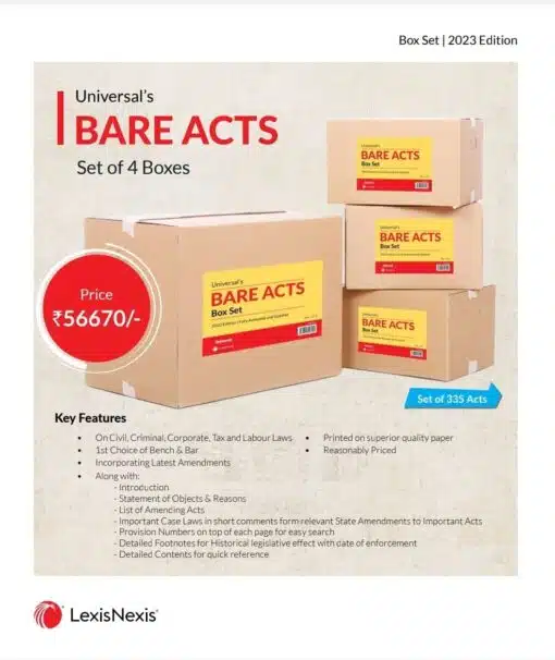 Lexis Nexiss Bare Acts Containing 335 Acts Set Of 4 Boxes By Universal Edition 2023 2741